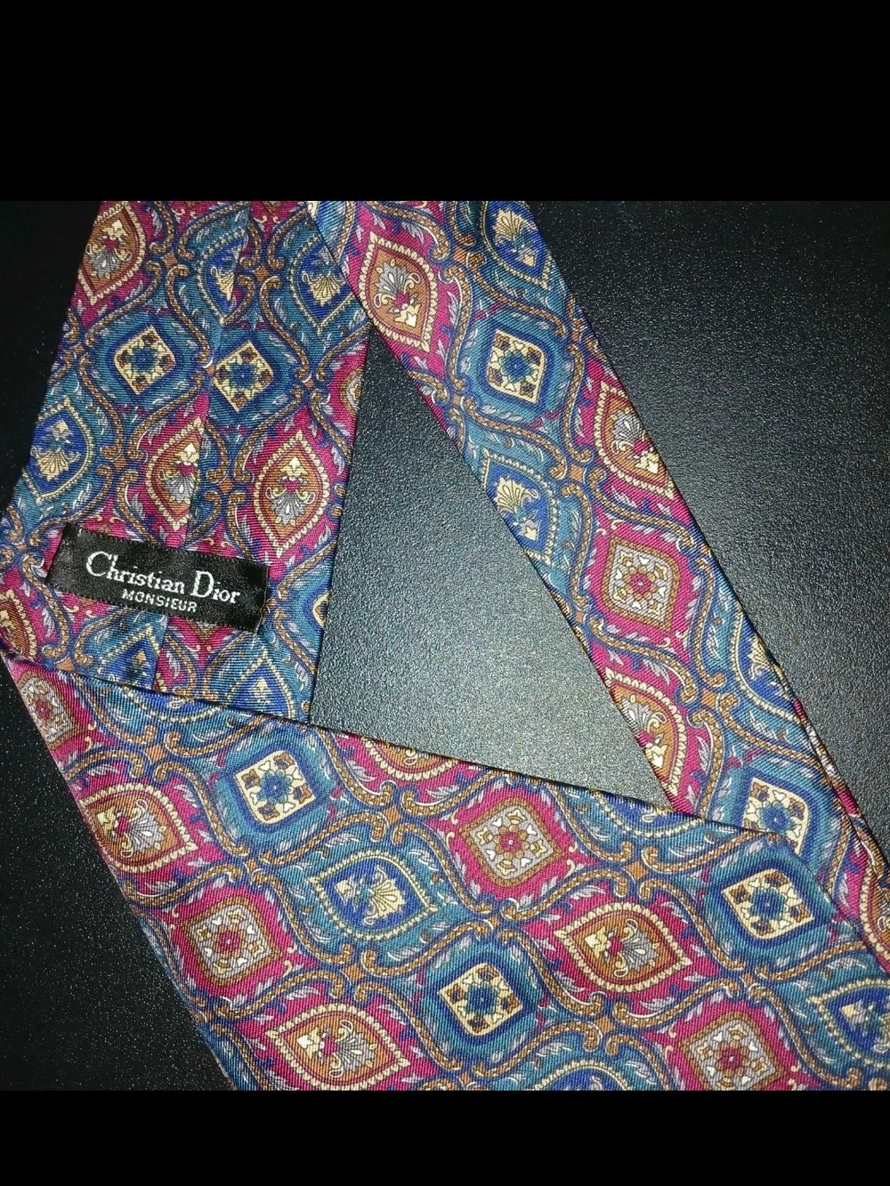 Dior Vintage Men’s Multicolor Paisley Tie In Rich Colors From Imported Fabric